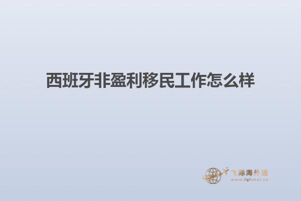 西班牙非盈利移民工作怎么样