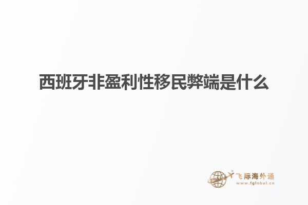 西班牙非盈利性移民弊端是什么