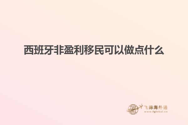西班牙非盈利移民可以做点什么