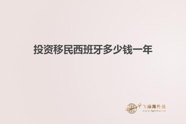 投资移民西班牙多少钱一年