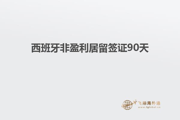 西班牙非盈利居留签证90天