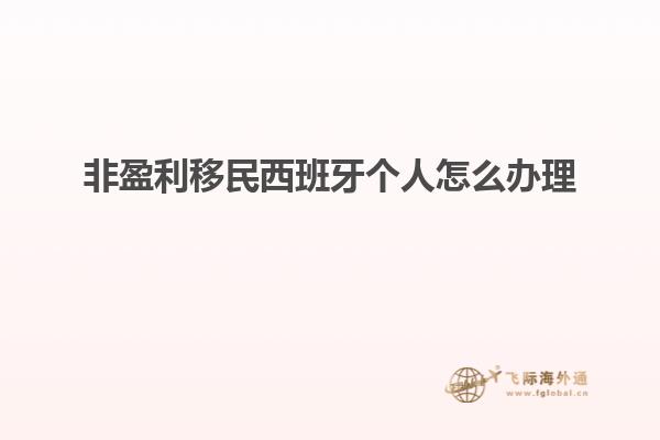 非盈利移民西班牙个人怎么办理