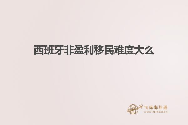 西班牙非盈利移民难度大么