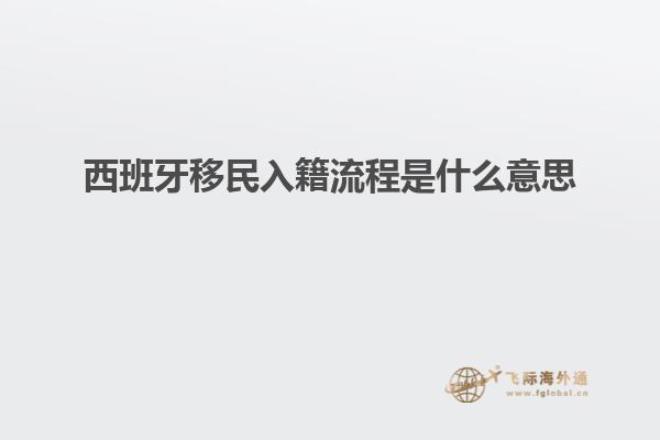 西班牙移民入籍流程是什么意思