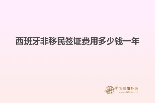 西班牙非移民签证费用多少钱一年