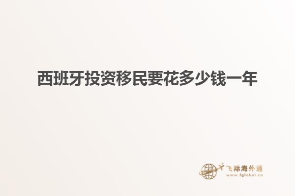 西班牙投资移民要花多少钱一年