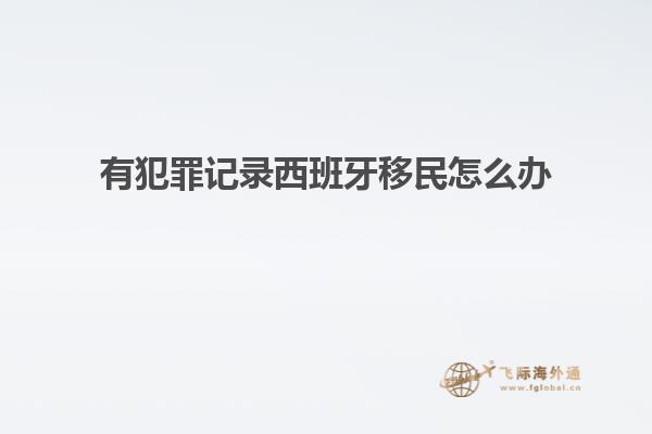 有犯罪记录西班牙移民怎么办