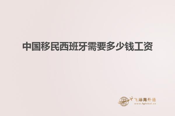中国移民西班牙需要多少钱工资
