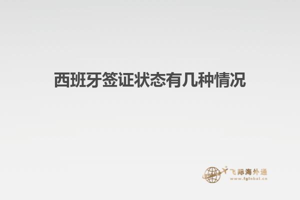 西班牙签证状态有几种情况