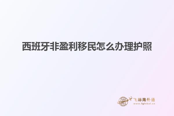 西班牙非盈利移民怎么办理护照