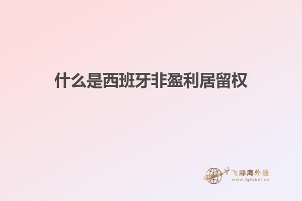 什么是西班牙非盈利居留权