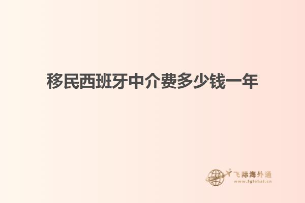 移民西班牙中介费多少钱一年