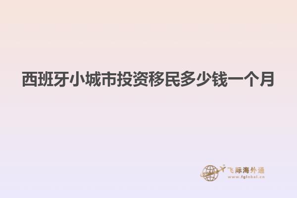 西班牙小城市投资移民多少钱一个月