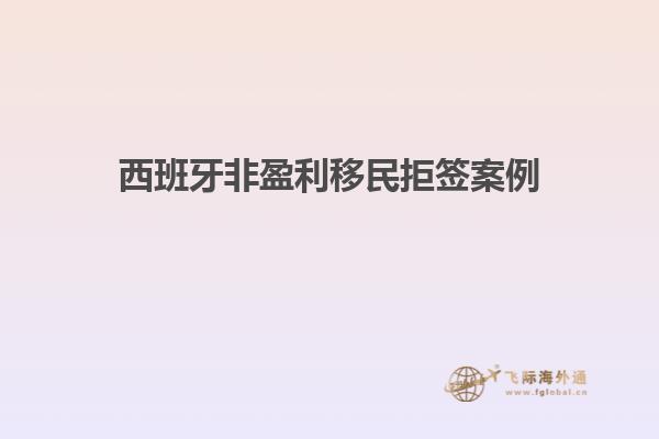 西班牙非盈利移民拒签案例