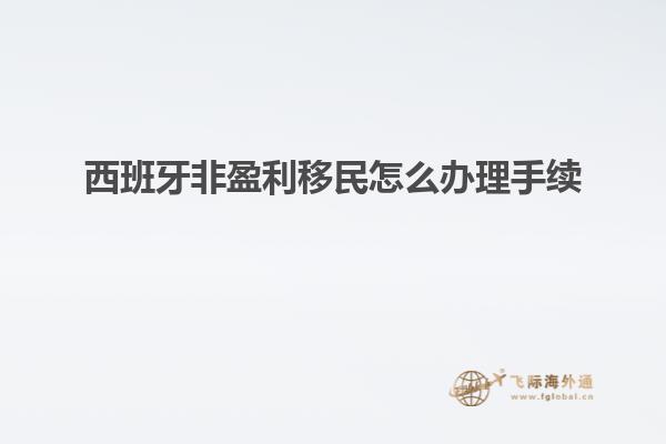 西班牙非盈利移民怎么办理手续