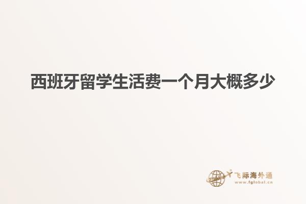 西班牙留学生活费一个月大概多少