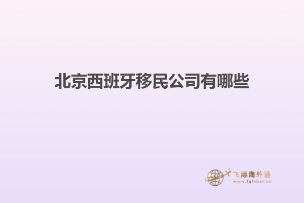 北京西班牙移民公司有哪些
