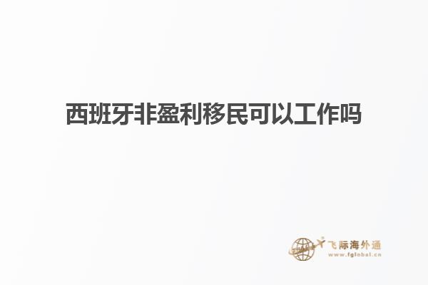 西班牙非盈利移民可以工作吗