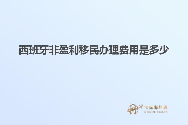 西班牙非盈利移民办理费用是多少