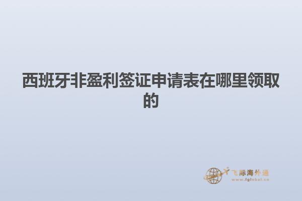 西班牙非盈利签证申请表在哪里领取的