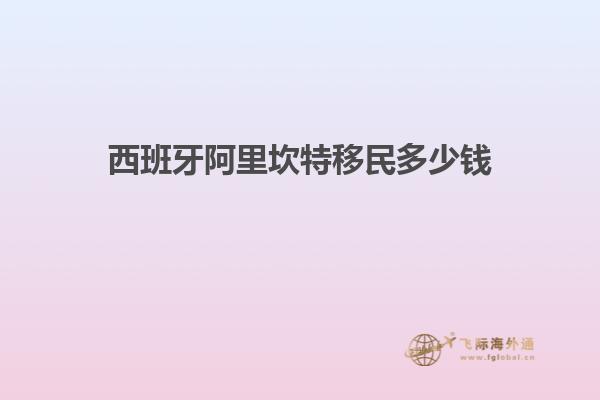 西班牙阿里坎特移民多少钱
