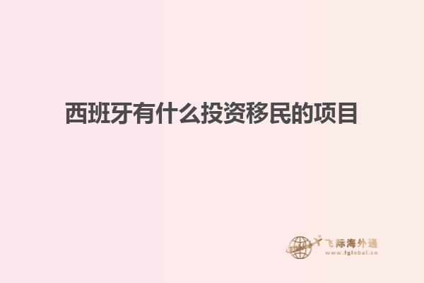 西班牙有什么投资移民的项目