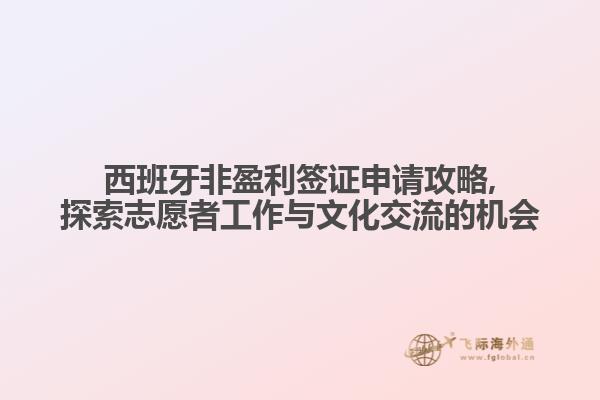 西班牙非盈利签证申请攻略,探索志愿者工作与文化交流的机会