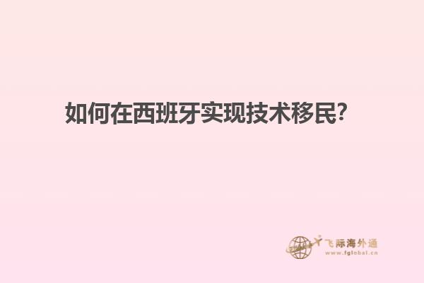如何在西班牙实现技术移民？