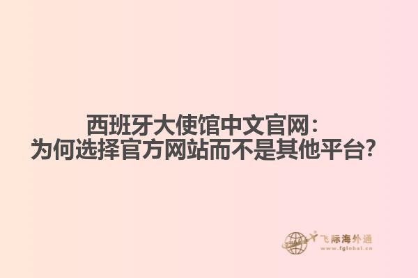 西班牙大使馆中文官网：为何选择官方网站而不是其他平台？