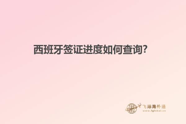 西班牙签证进度如何查询？