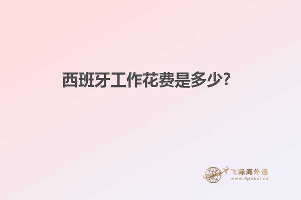 西班牙工作花费是多少？