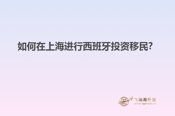 如何在上海进行西班牙投资移民？