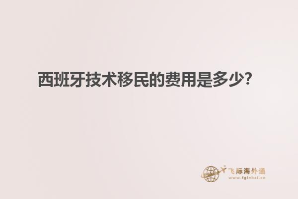 西班牙技术移民的费用是多少？