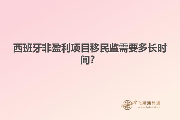 西班牙非盈利项目移民监需要多长时间？