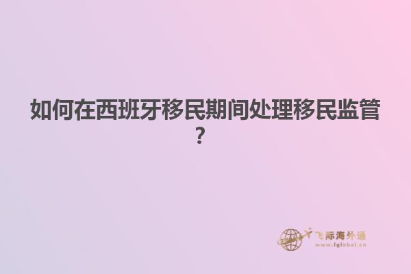 如何在西班牙移民期间处理移民监管？