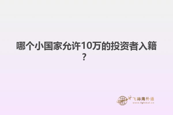 哪个小国家允许10万的投资者入籍？