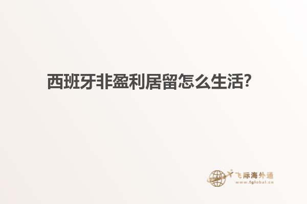 西班牙非盈利居留怎么生活？