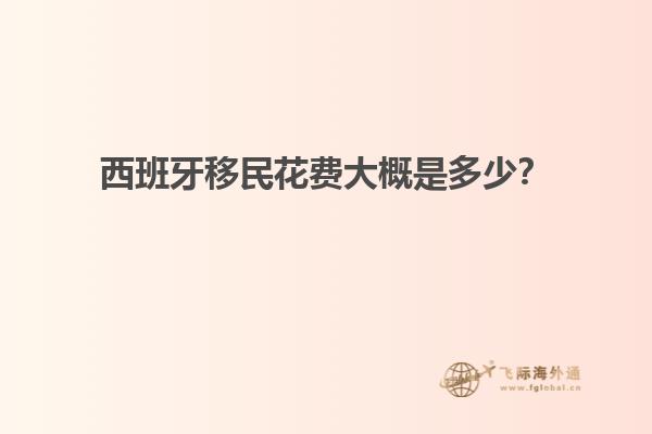 西班牙移民花费大概是多少？