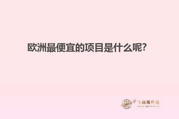 欧洲最便宜的项目是什么呢？