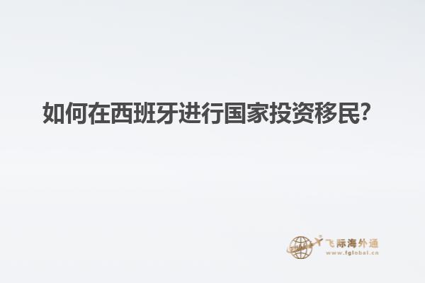 如何在西班牙进行国家投资移民？