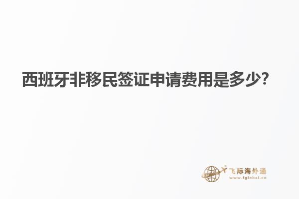 西班牙非移民签证申请费用是多少？