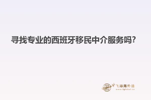 寻找专业的西班牙移民中介服务吗？