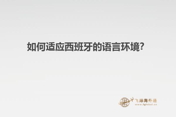 如何适应西班牙的语言环境？