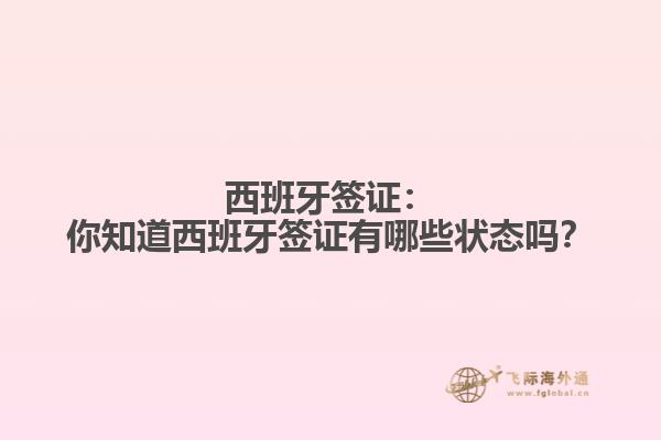 西班牙签证：你知道西班牙签证有哪些状态吗？