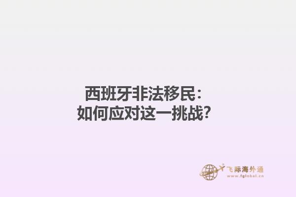西班牙非法移民：如何应对这一挑战？