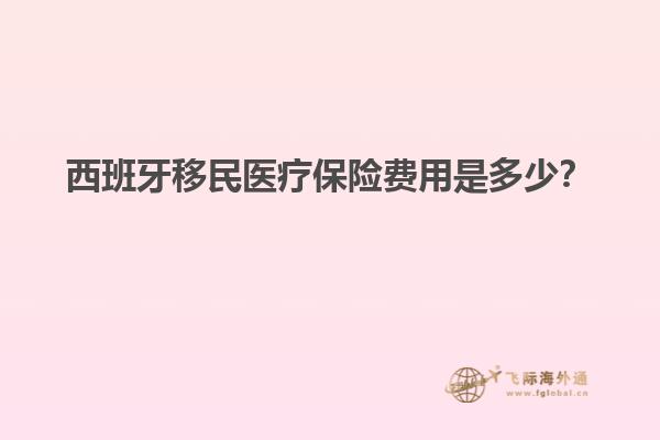 西班牙移民医疗保险费用是多少？