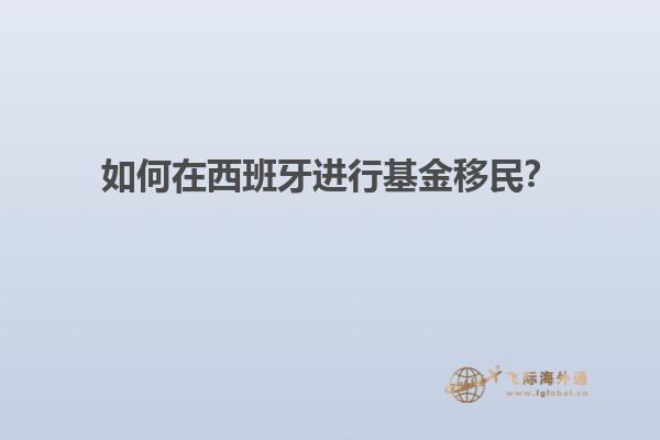 如何在西班牙进行基金移民？