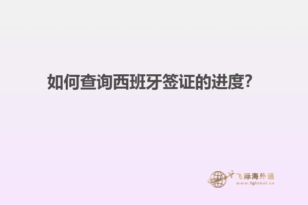 如何查询西班牙签证的进度？