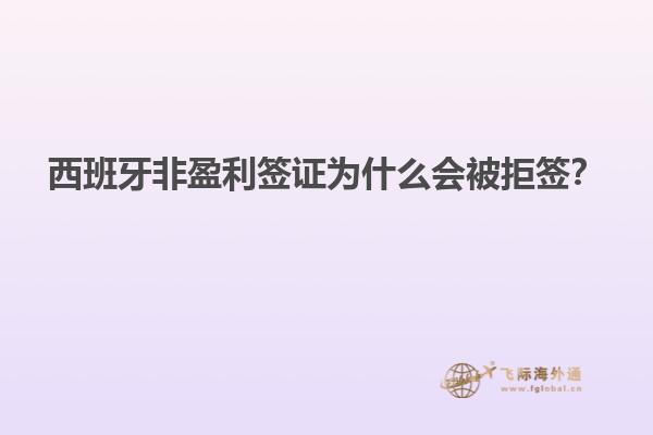 西班牙非盈利签证为什么会被拒签？