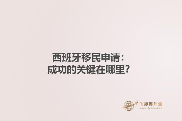 西班牙移民申请：成功的关键在哪里？